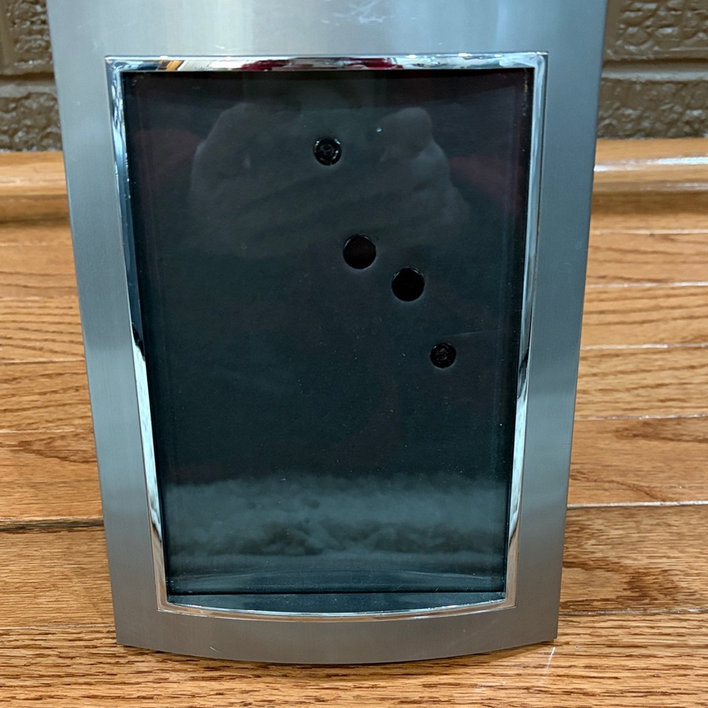 Sleek Black and Silver Wall Vase
